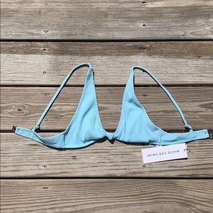 Hacienda Bikini Top Baby Blue Rib